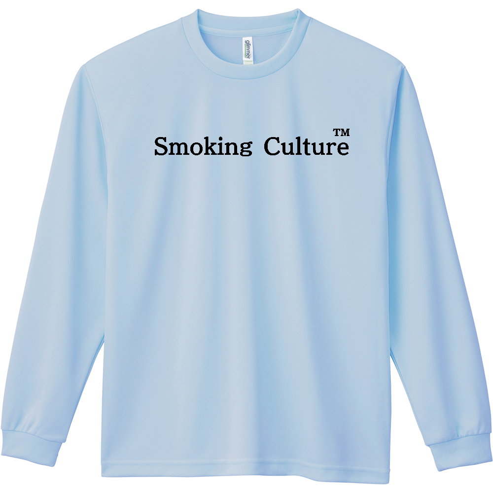 Smoking Culture ロゴ ロンT ライトブルー