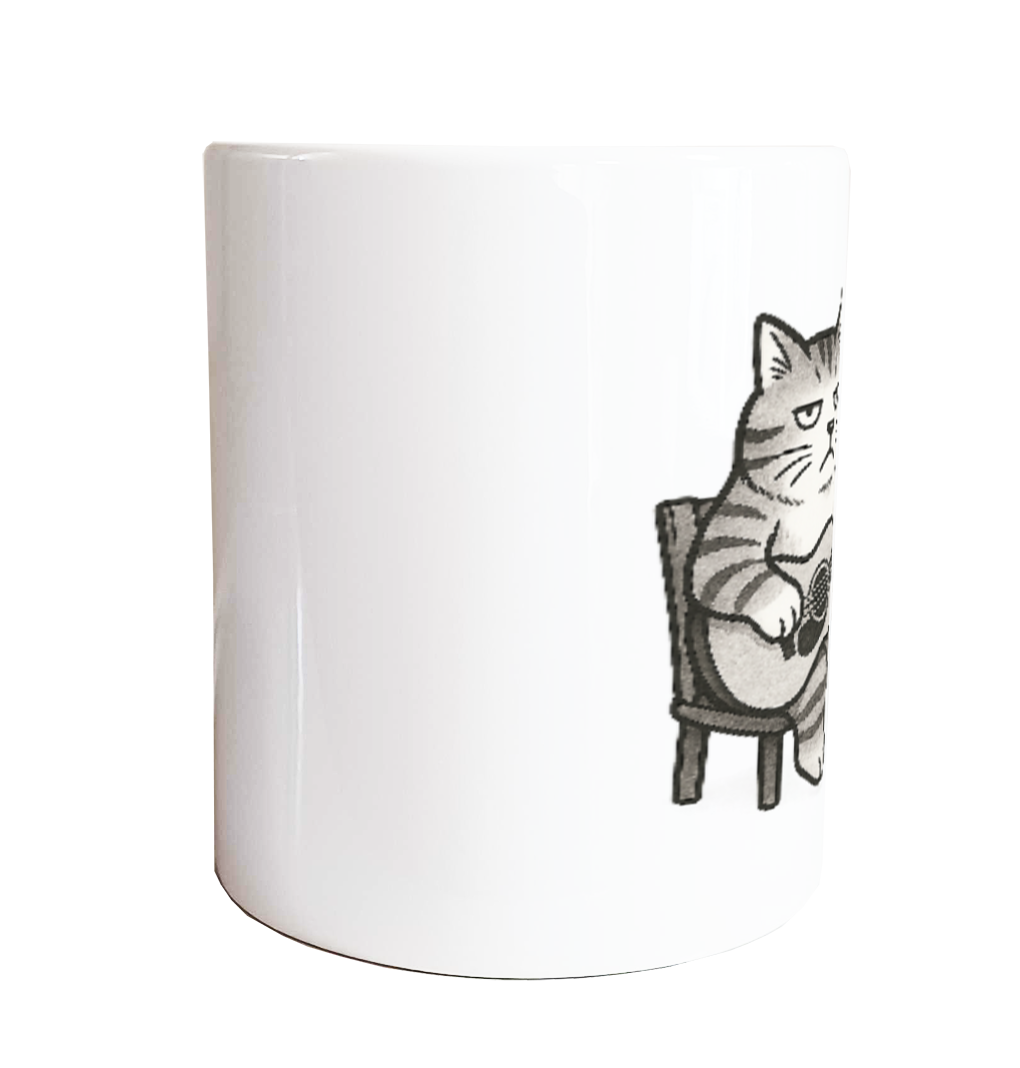 黄昏カフェのねこ　　ギタリスト　マグカップ