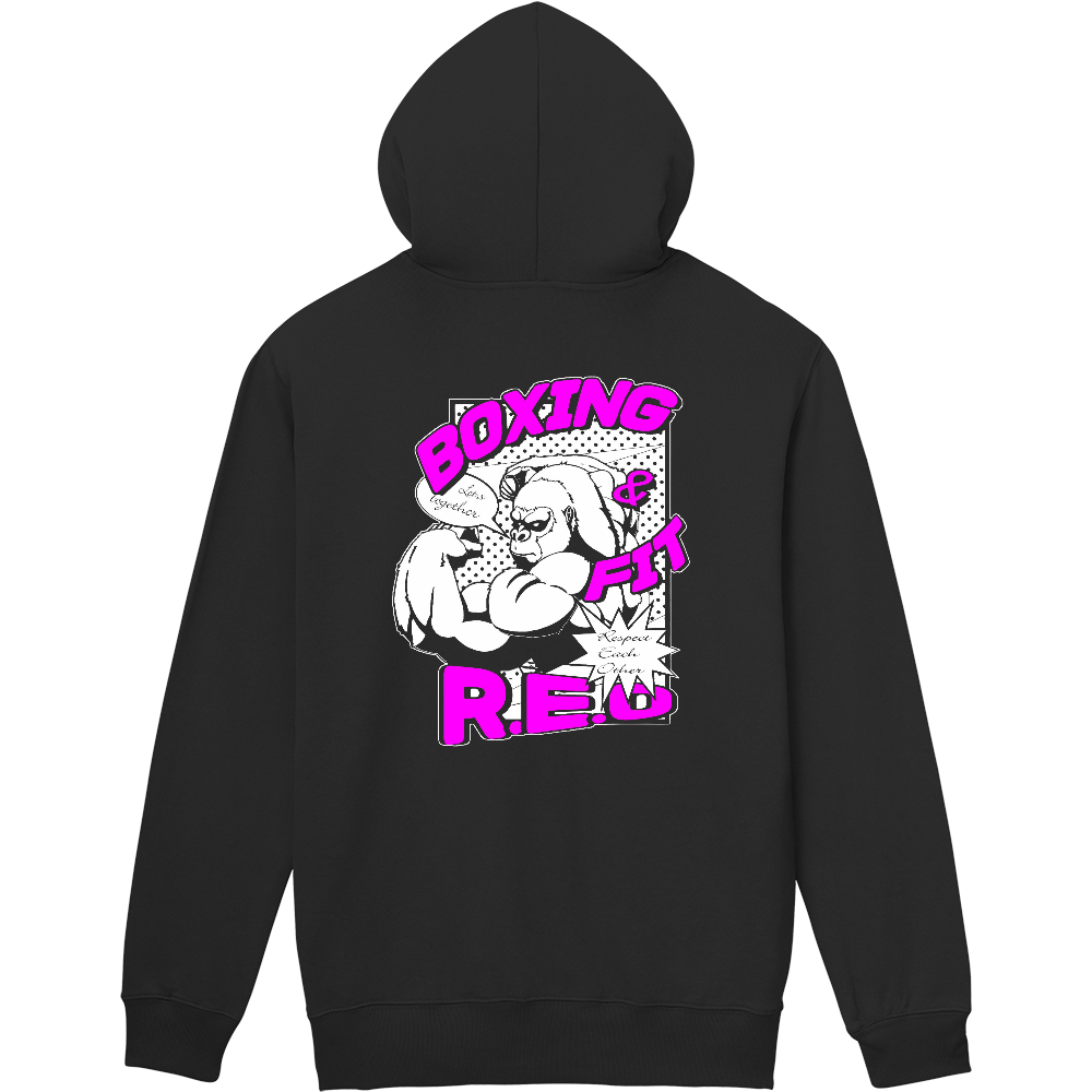 R.E.Oジップアップパーカー　黒