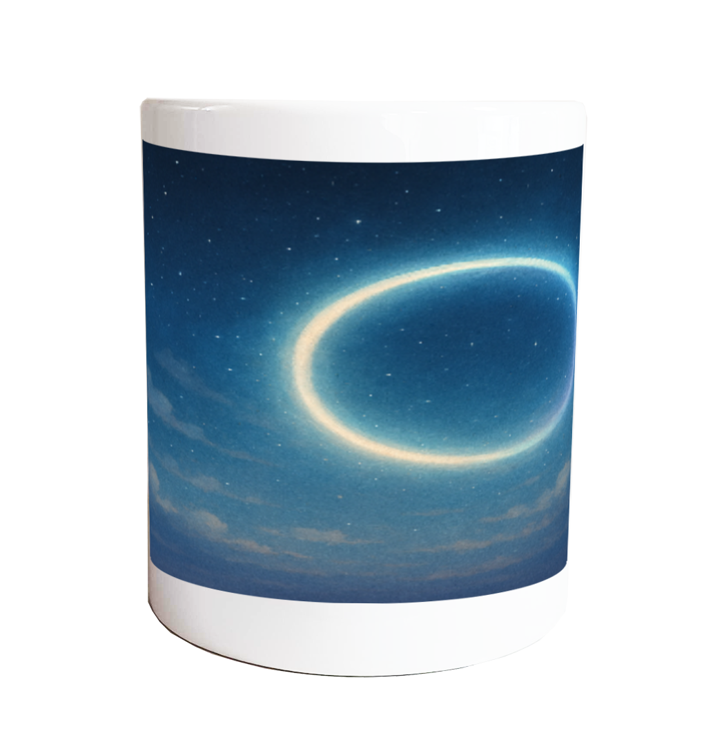 【光の輪】夢の入口を描いた幻想的なマグカップ