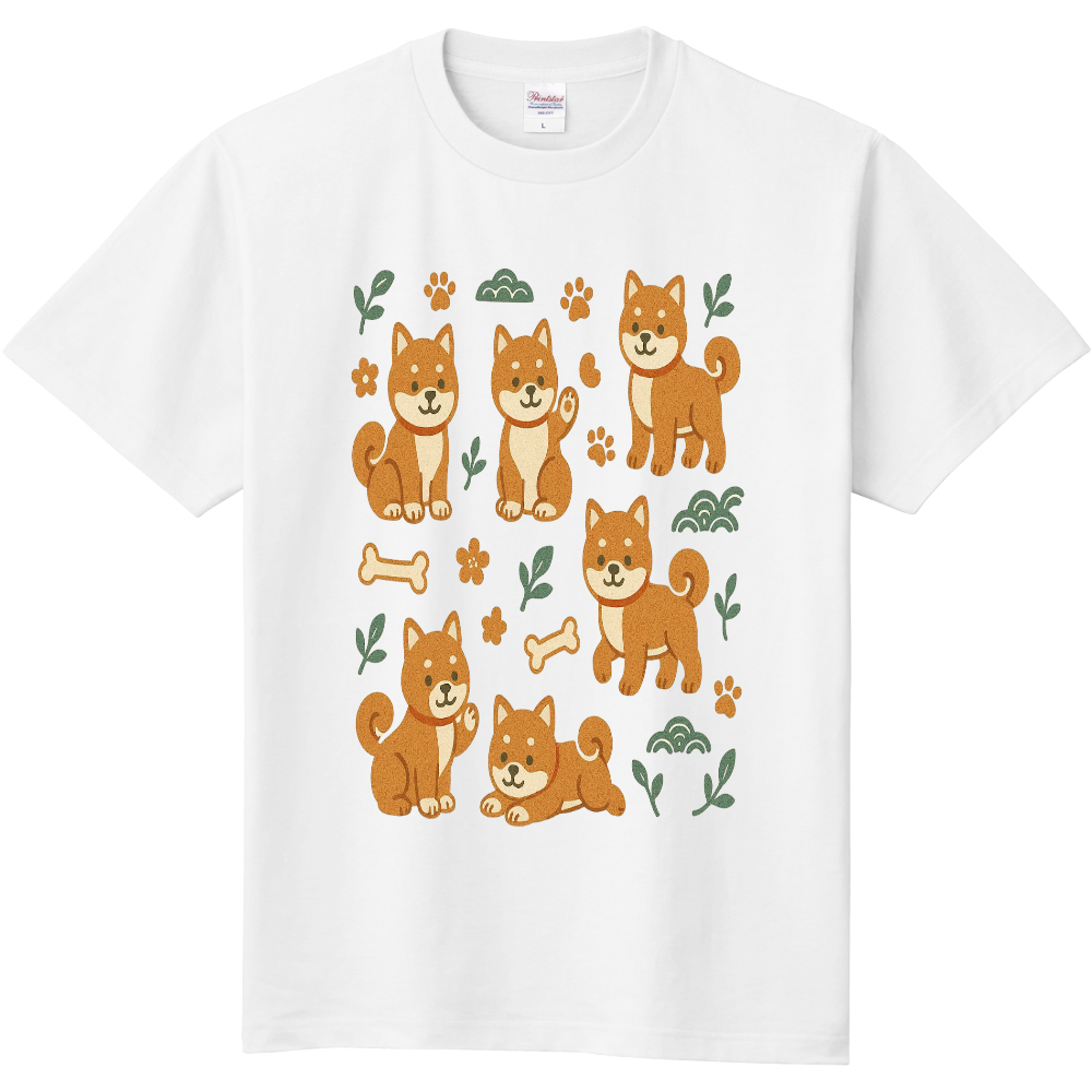 まったり柴犬　癒しのゆるかわTシャツ