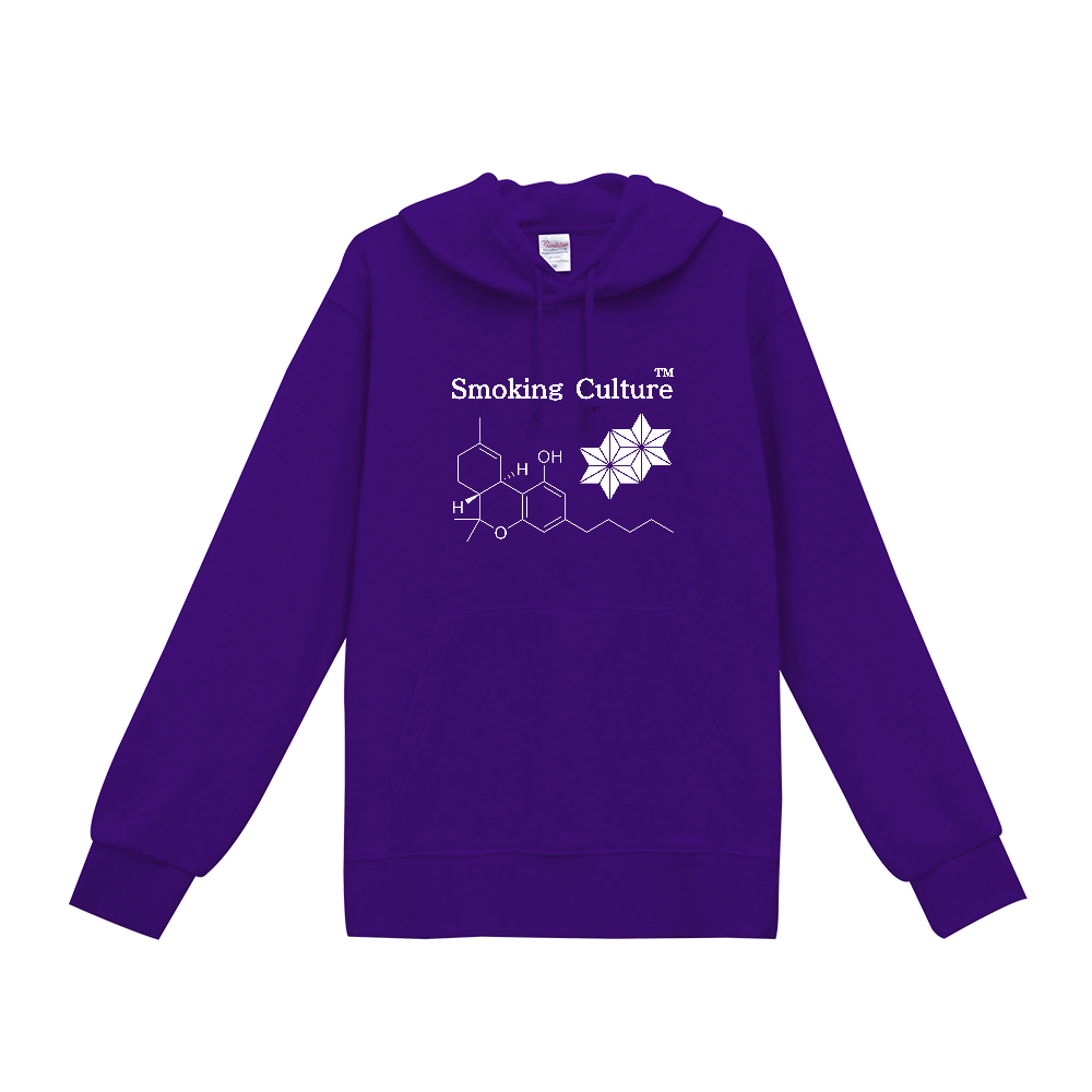 Smoking Culture ロゴ 化学式 家紋 パーカー バイオレット