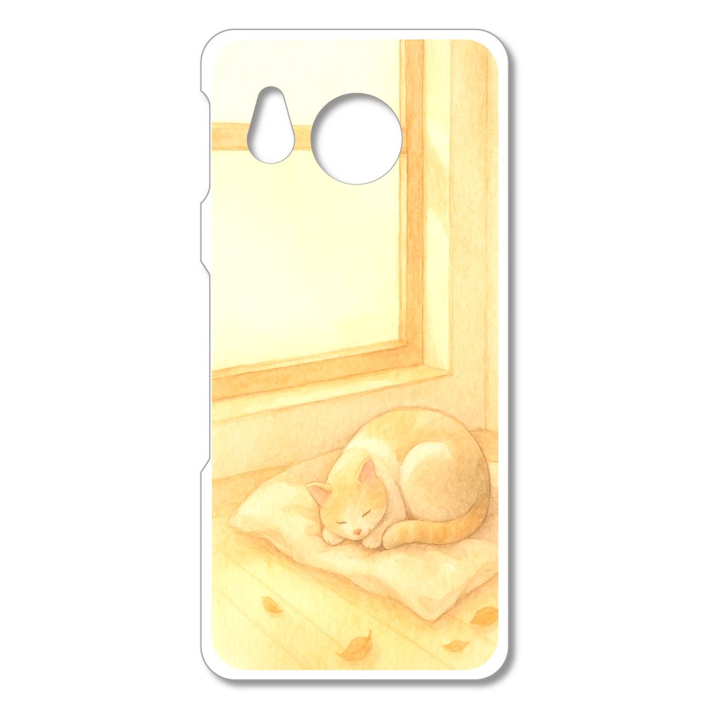 【AUTUMN NAP】秋の陽だまりで眠る猫の癒しアート AQUOS sense7ハードケース