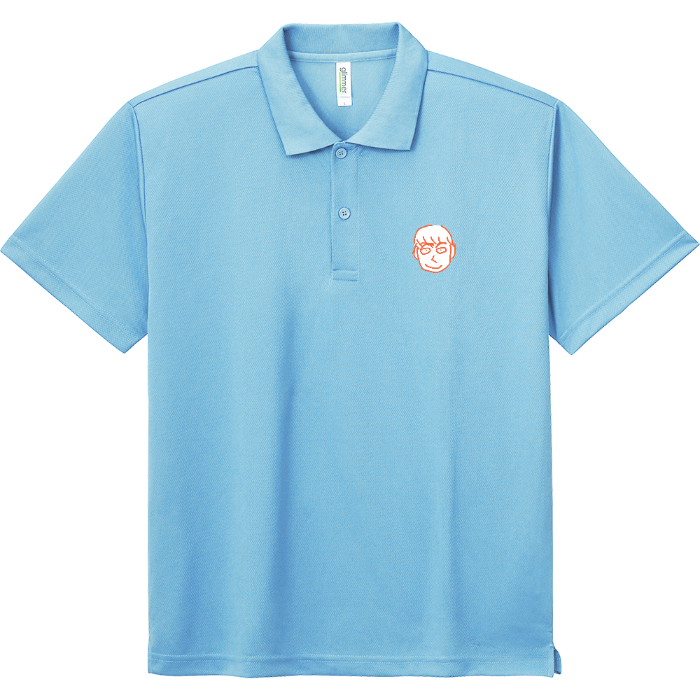 しんじろー吉田　ドライポロシャツ　ポケットなし