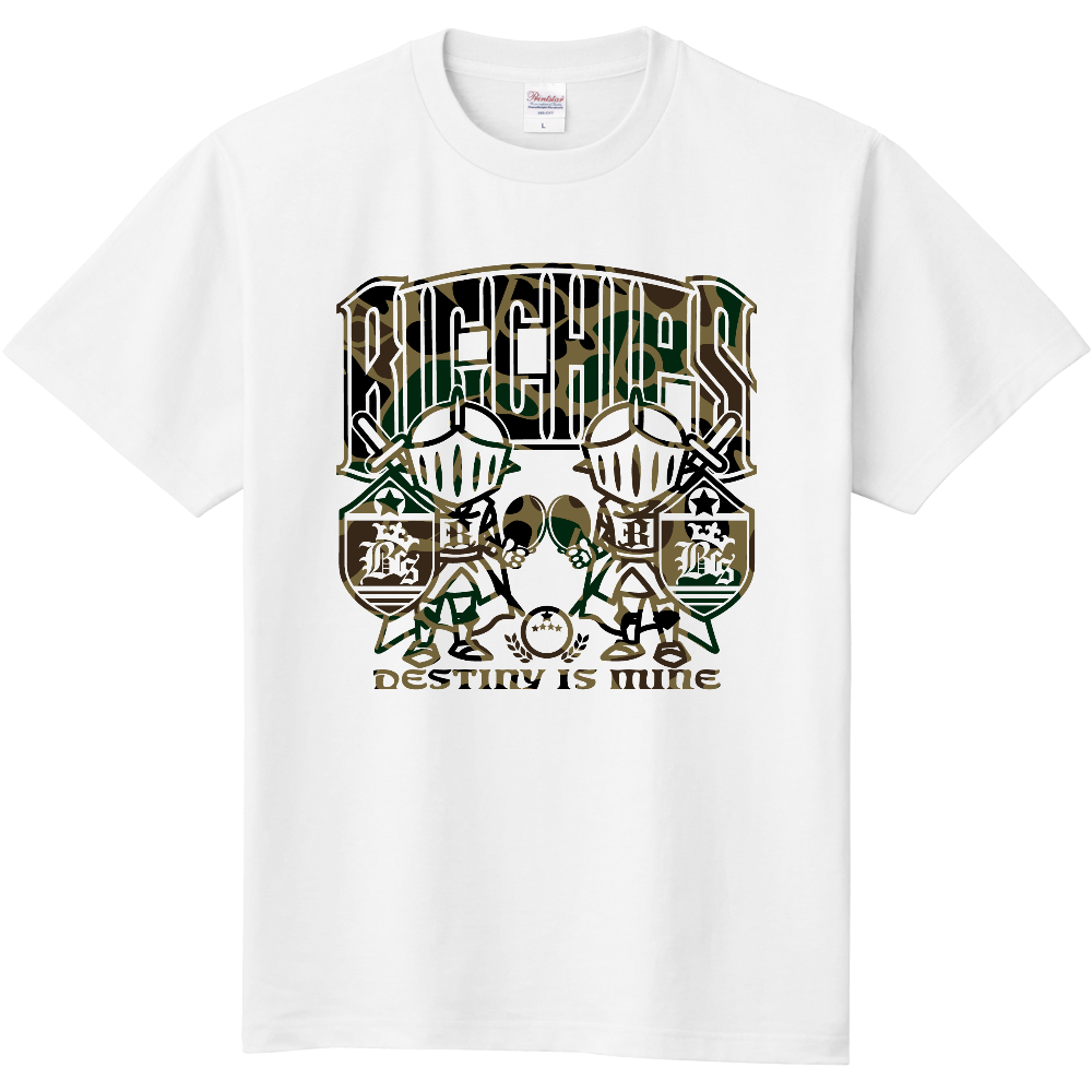BIGCHIPS005 knights b✓迷彩 緑カモフラ Tシャツ色変更OK