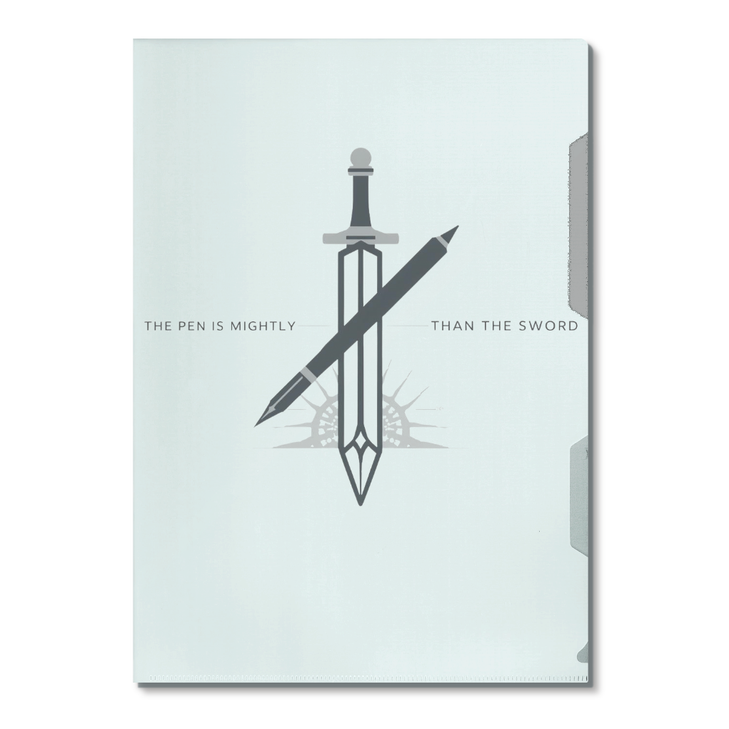 [A4クリアファイル] The pen is mightier than the sword.