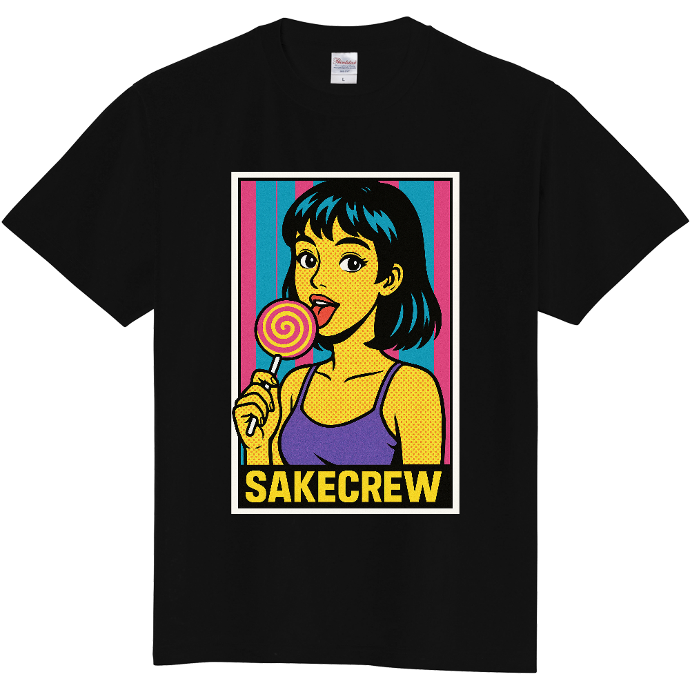 SAKECREW “LOLLIPOP GIRL” – 80’s POP ART TEE
