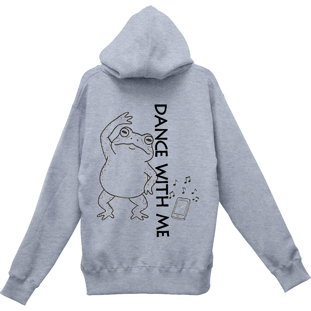 ヒキダンスのバックプリントパーカー