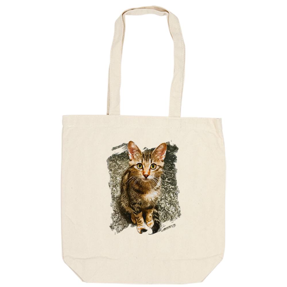 [キャンバスデイリートート(M)] ねこのとら -お行儀よく-