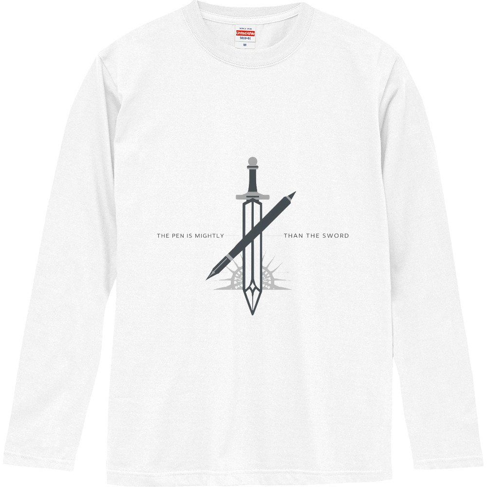 [ロングTシャツ] The pen is mightier than the sword.