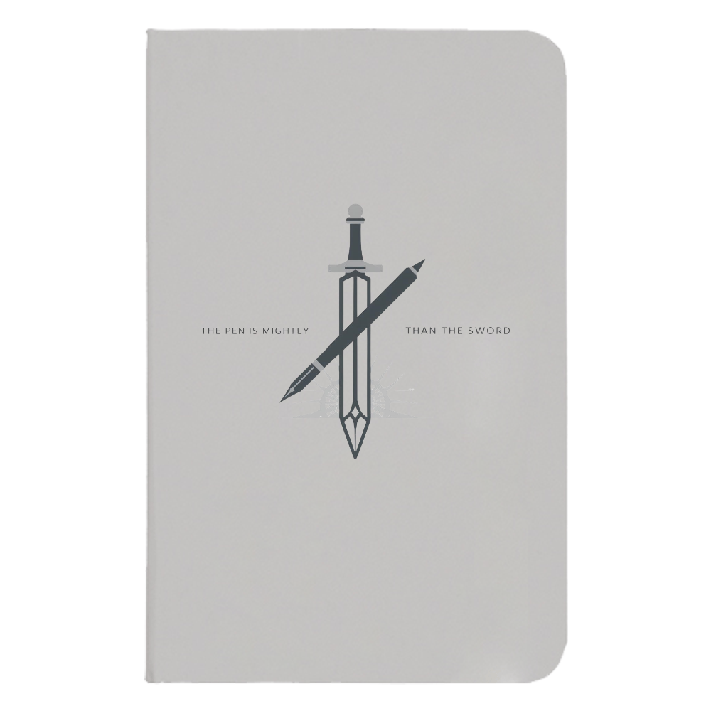[ハードカバーハンディノート] The pen is mightier than the sword.