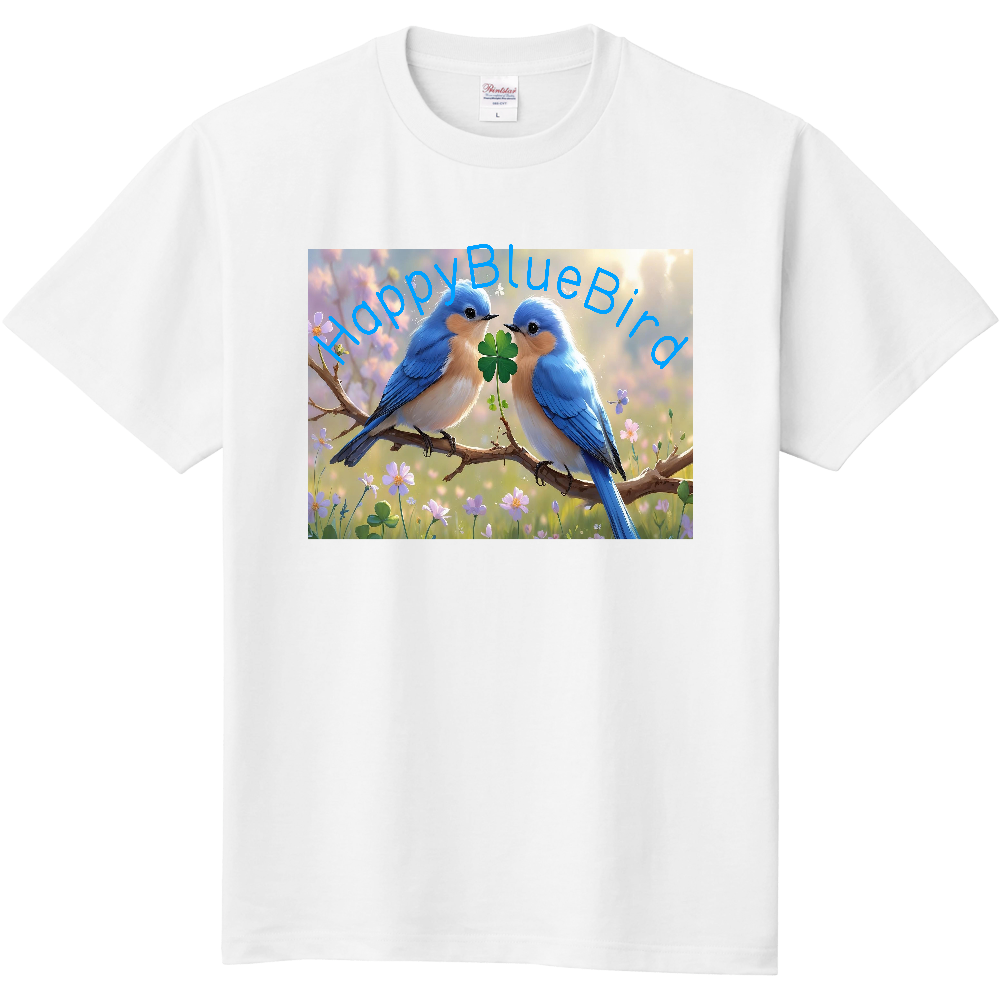 半袖Tシャツ 「HappyBlueBird」(幸せの青い鳥)