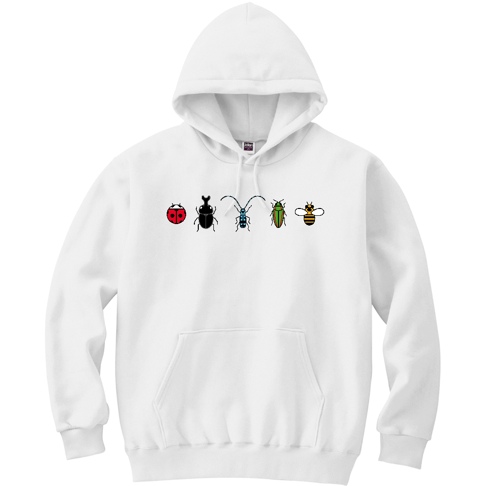 【昆虫】軽量プルパーカー｜テントウムシ・カブトムシ・ルリボシカミキリ・タマムシ・ミツバチ