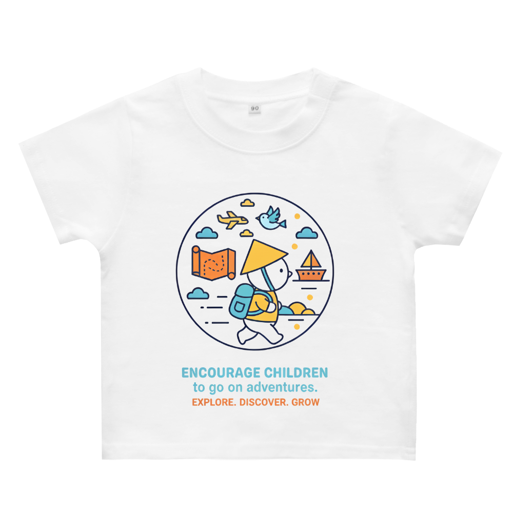 [ベビーTシャツ] Encourage children to go on adventures.