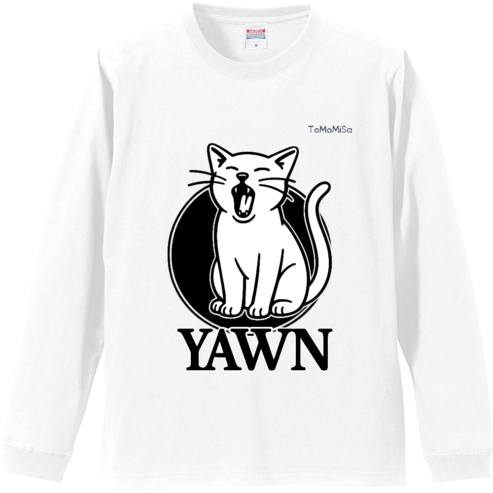 YAWN - 猫リブ長袖Tシャツ【S～XXL】
