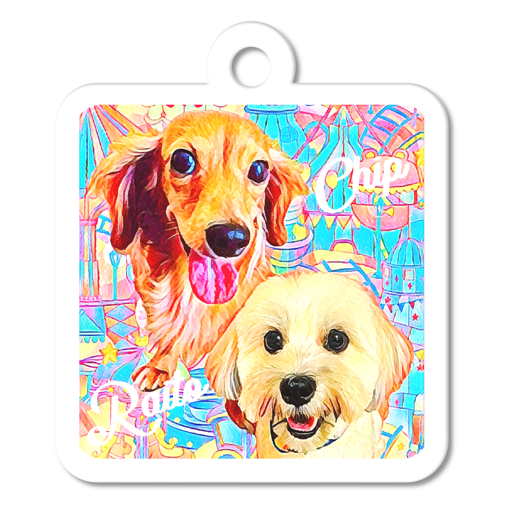 キーホルダー小(縦横4cm/正方形)