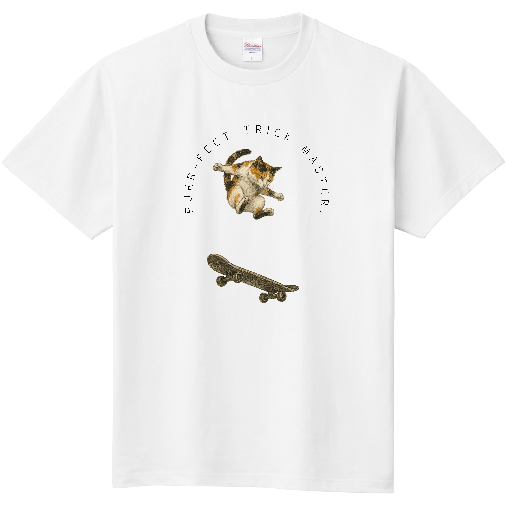 三毛猫とスケボー