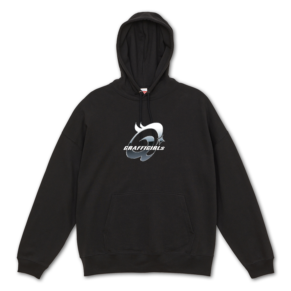 LOGO Big silhouette hoodie（BLACK）