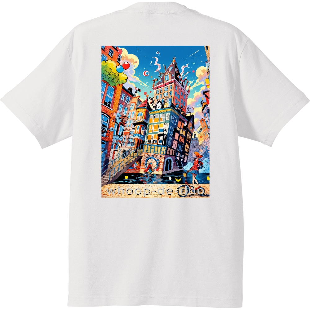 whoop-de-doo バックプリント ユニセックス 個性