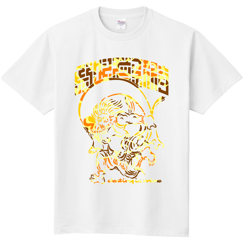 BIGCHIPS002 風神 b✓迷彩 黄カモフラ Tシャツ色変更OK