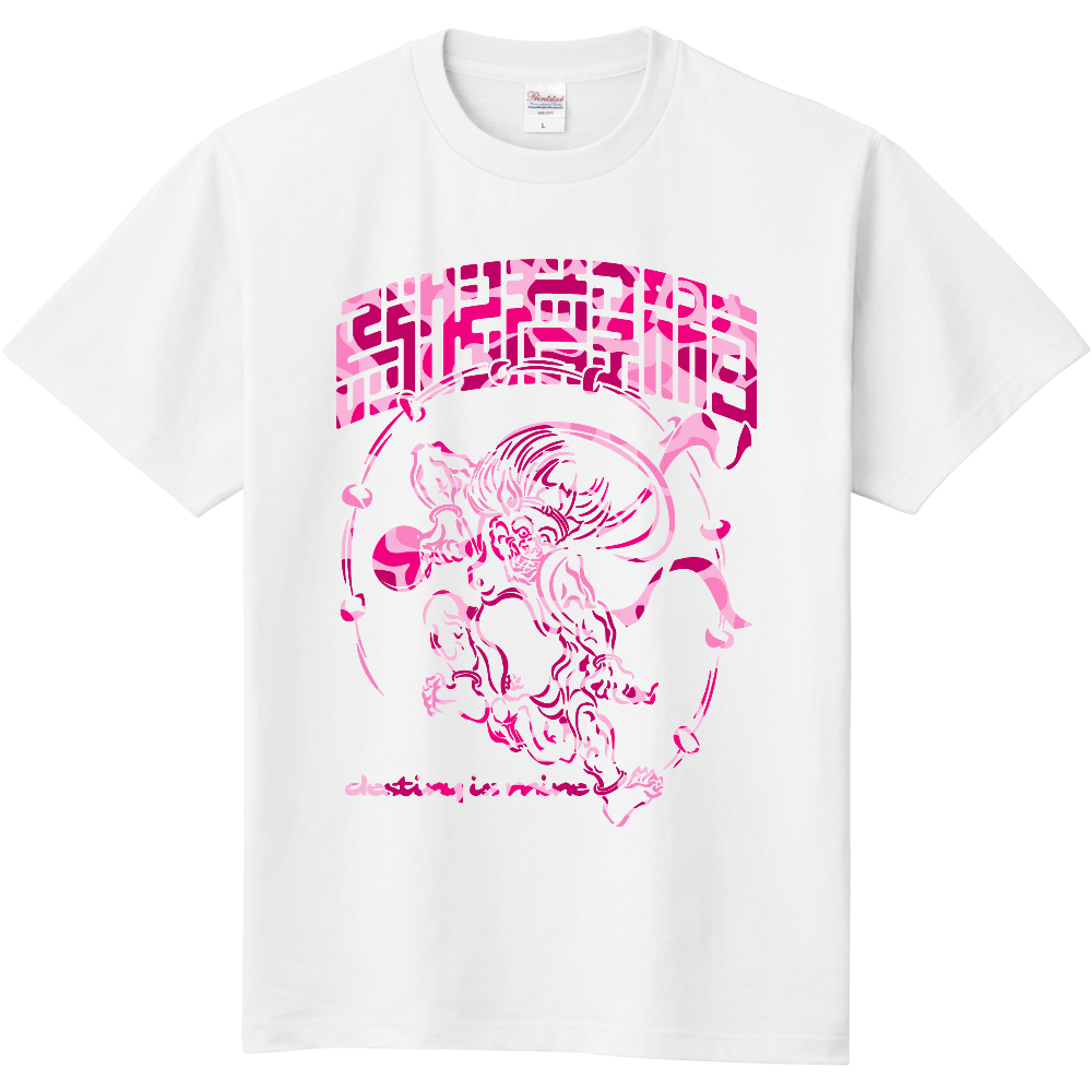 BIGCHIPS003 雷神 b✓迷彩 桃カモフラ Tシャツ色変更OK