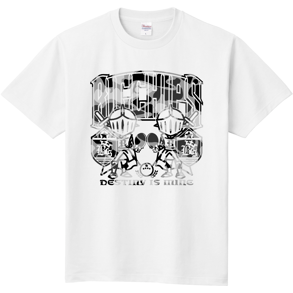 BIGCHIPS005 knights b✓迷彩 灰カモフラ Tシャツ色変更OK