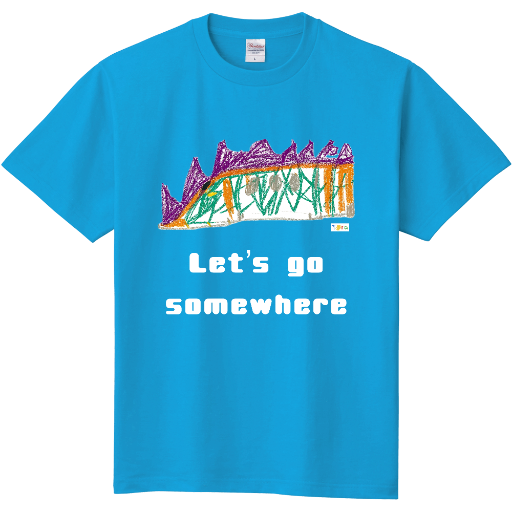 let's go恐竜電車_色も選べる親子Tシャツ（120サイズ〜）