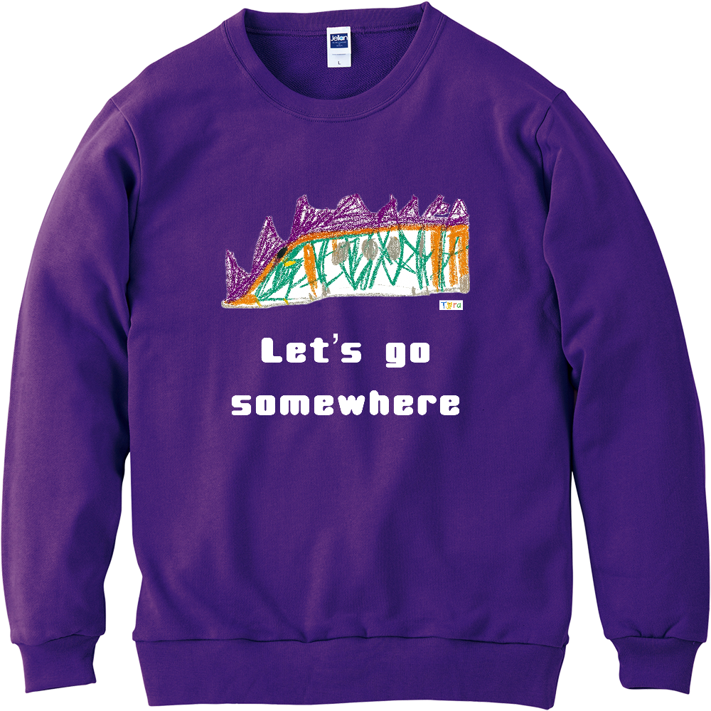 let's go恐竜電車_色も選べる親子スウェット（110サイズ〜）