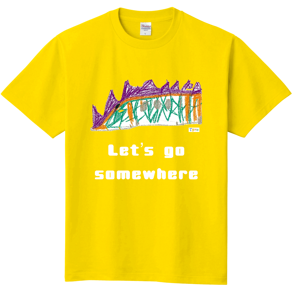 let's go恐竜電車_色が選べる子供Tシャツ100-110
