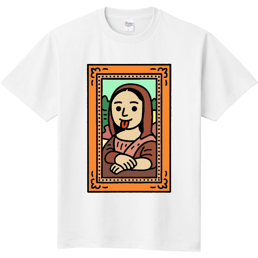 舌を出す女性のTシャツ