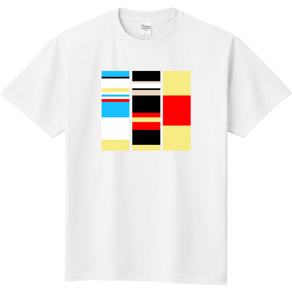 カラフルな棒のＴシャツ