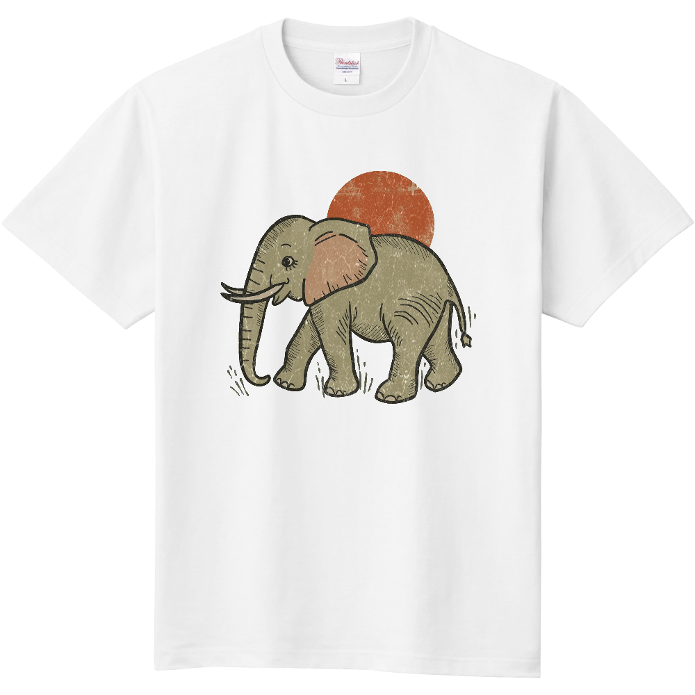 昭和初期に描かれた象のＴシャツ