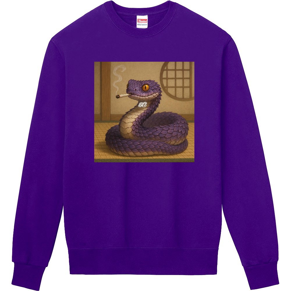 Smoking Culture ブッシュバイパー ロゴ 家紋 トレーナー バイオレット