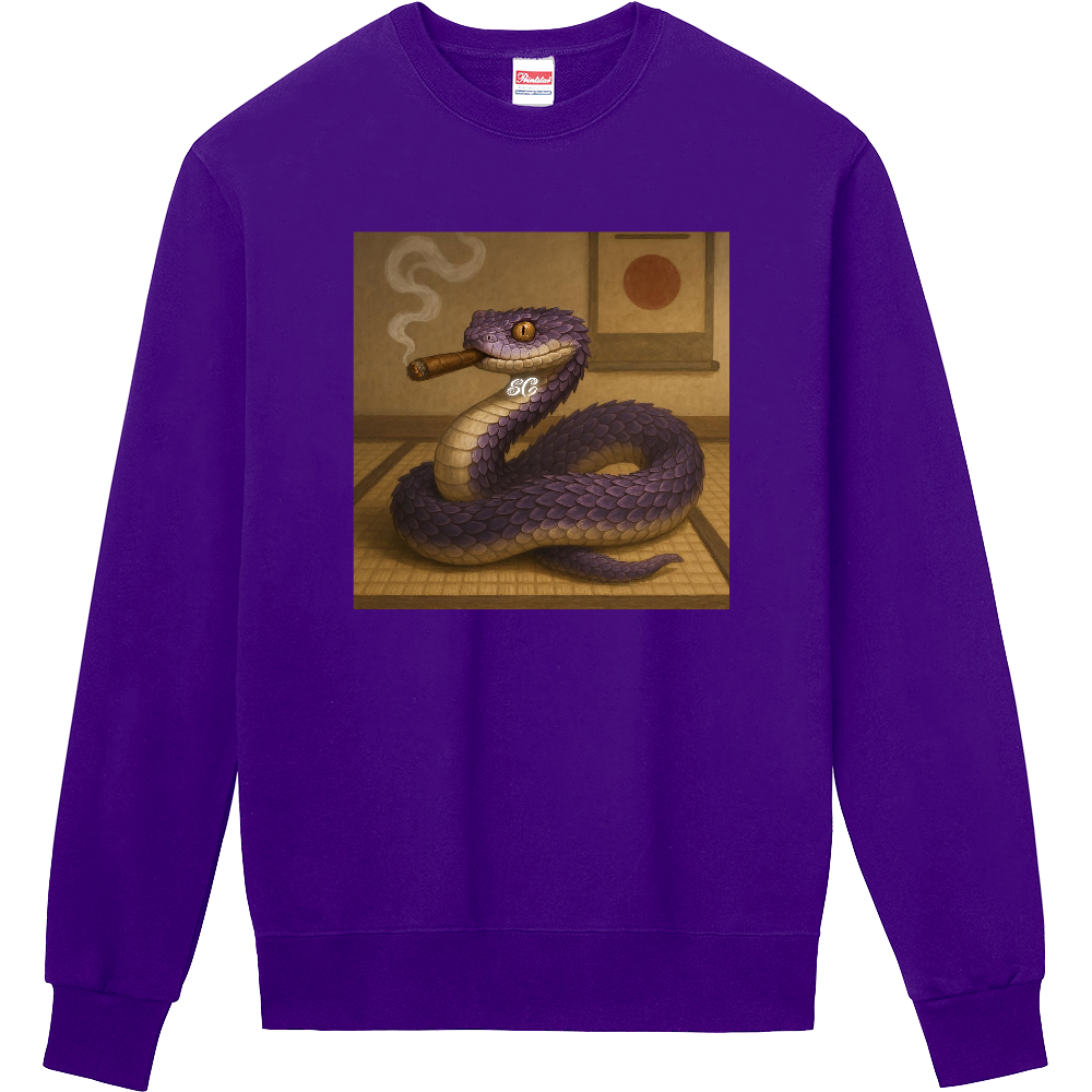 Smoking Culture ブッシュバイパー ロゴ 家紋 トレーナー バイオレット