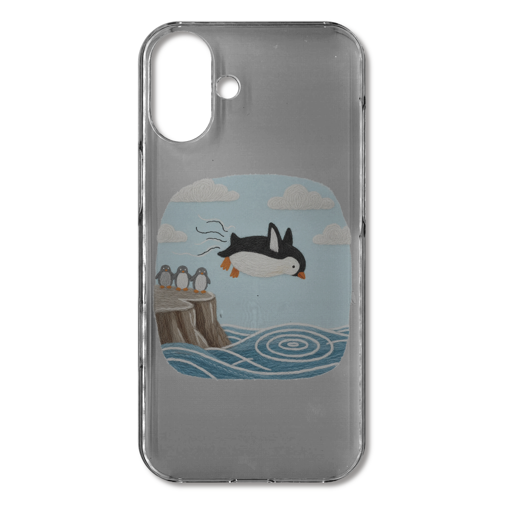 とびペン iPhone16 Plus (透明)(ハードケース)