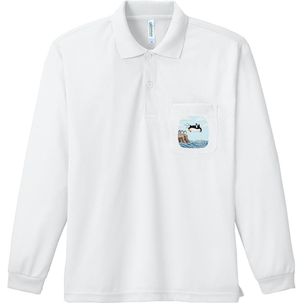 とびペン ドライ長袖ポロシャツ(ポケット付き)