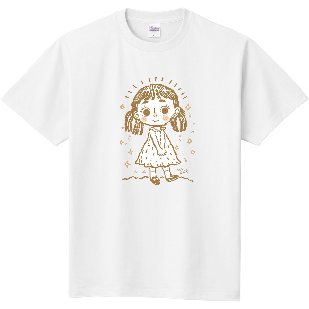 手書きで描いた女の子のＴシャツ