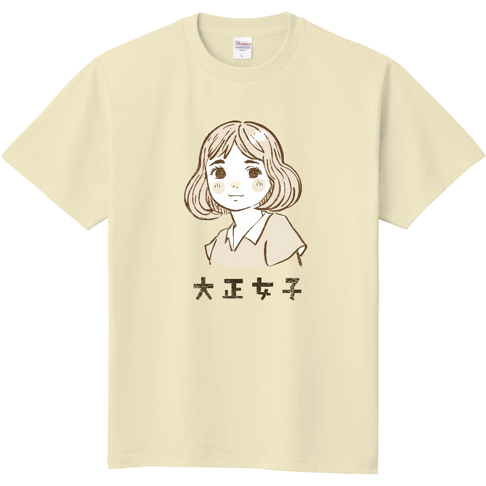 手書きで描いた女の子のＴシャツ