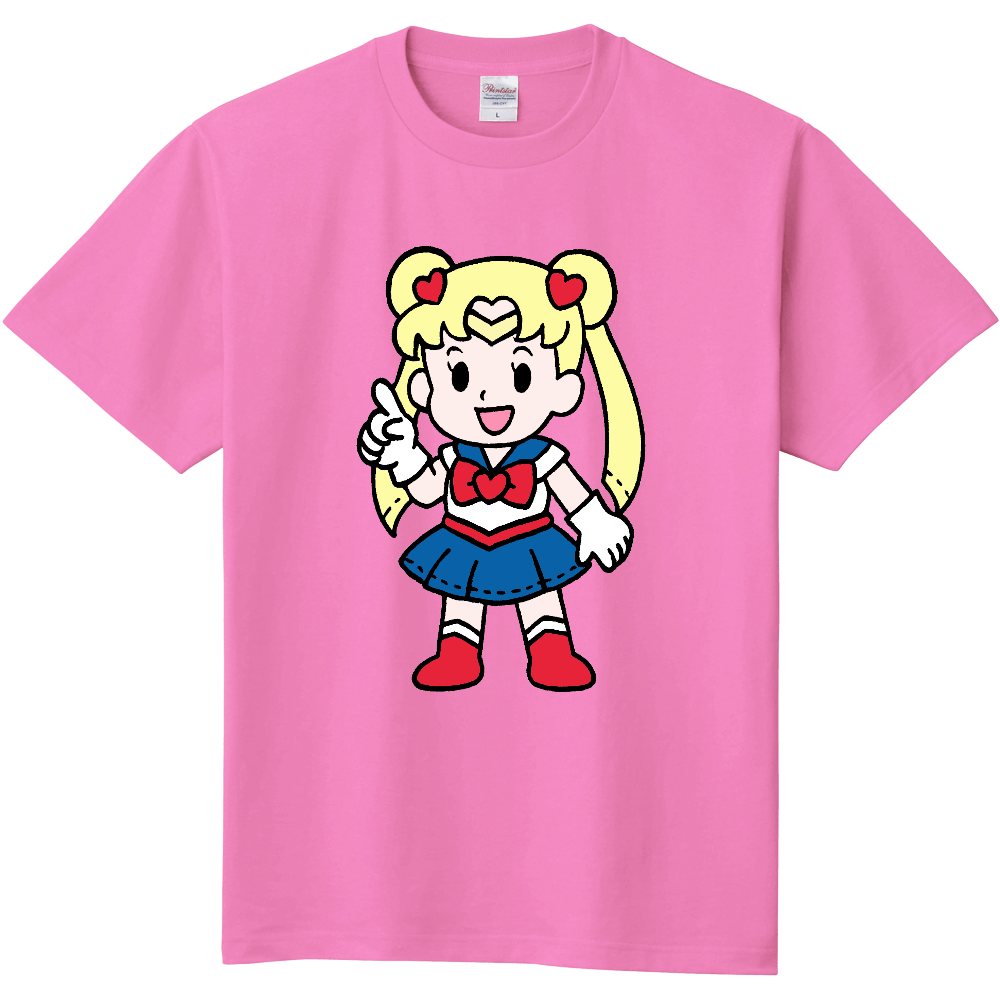 セーラー服を着た女の子のＴシャツ