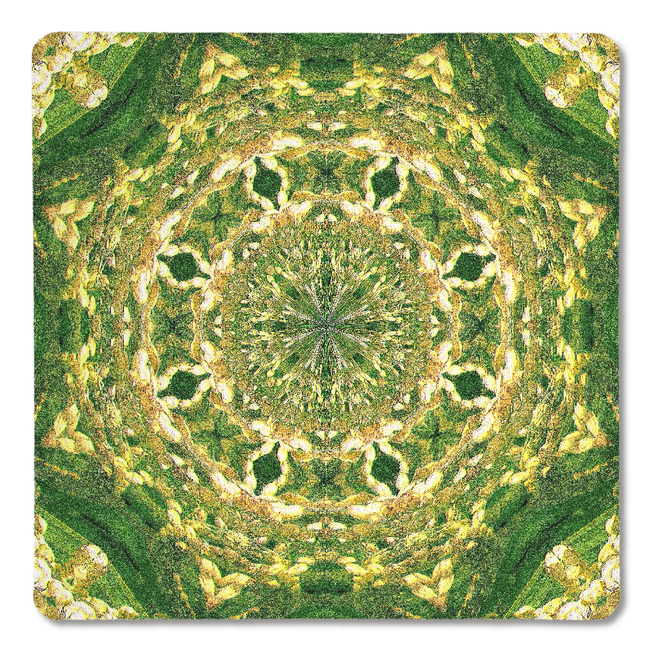 稲穂で描いた米の文字kコースター161