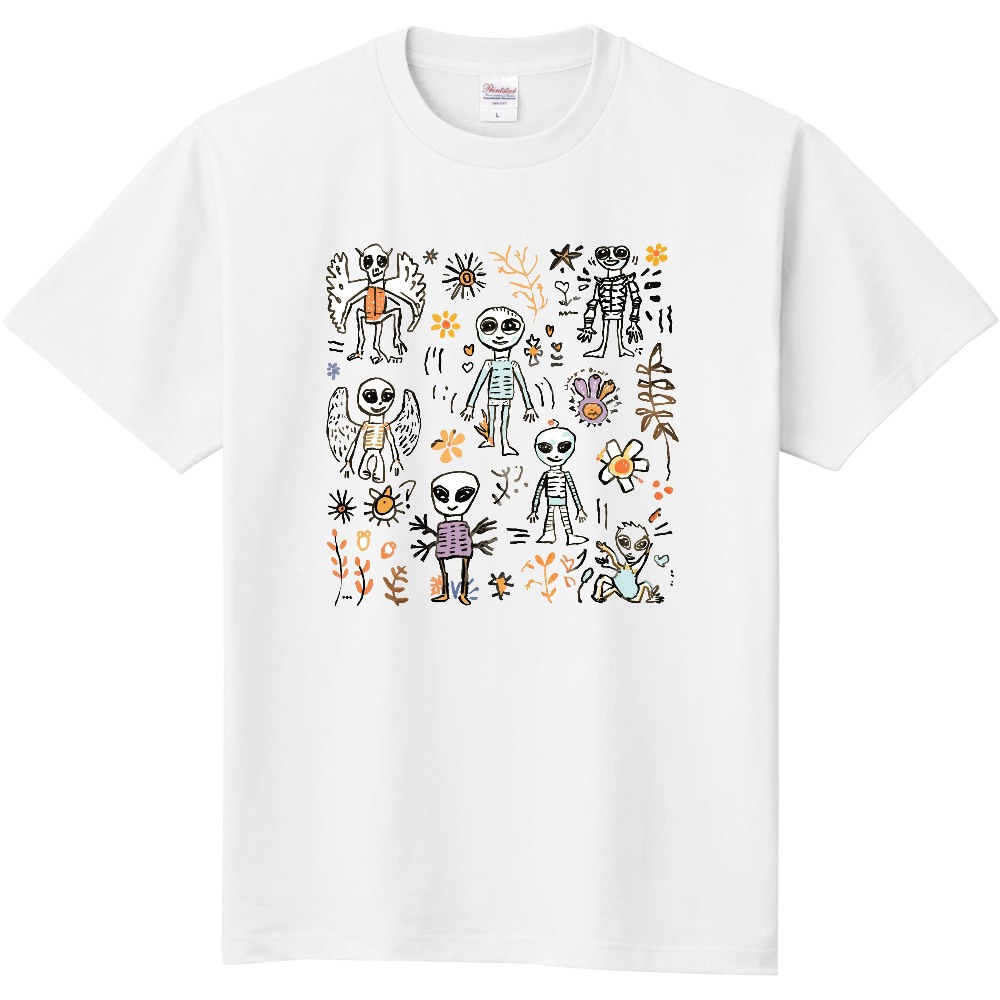 芸術家が描いた宇宙人のＴシャツ