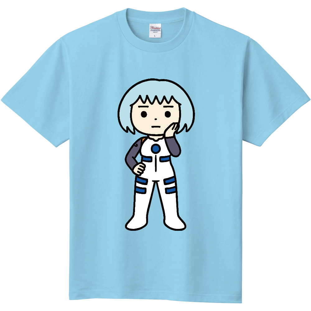 青い髪の女の子のＴシャツ