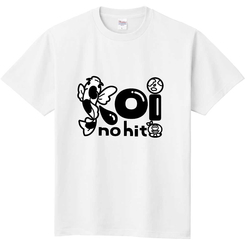 豆の人モノクロTシャツ