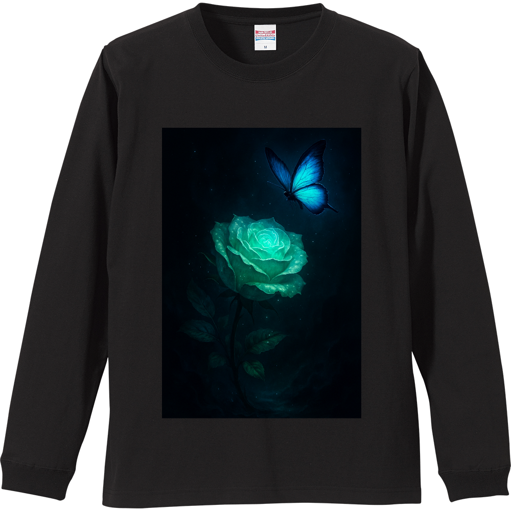 グリーンローズと青い蝶