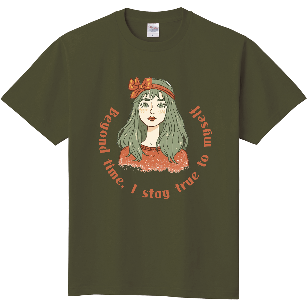 レトロな女性のＴシャツ