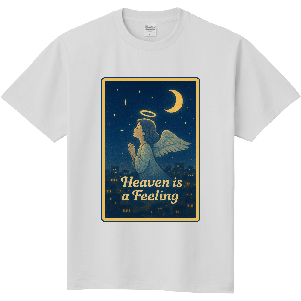 天使と三日月(エンジェルコアTシャツ)