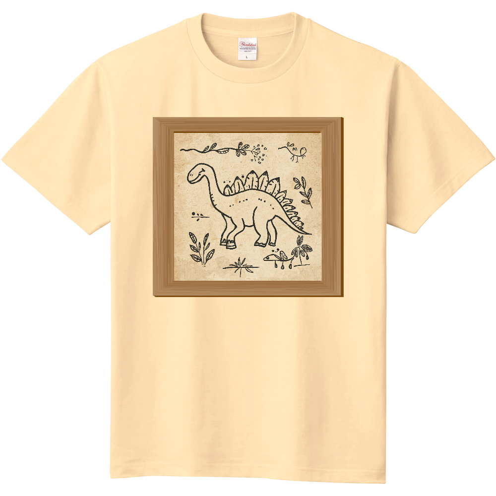 恐竜の絵画のＴシャツ