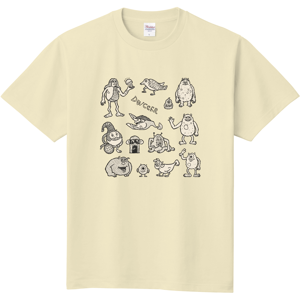 沢山のモンスターのＴシャツ