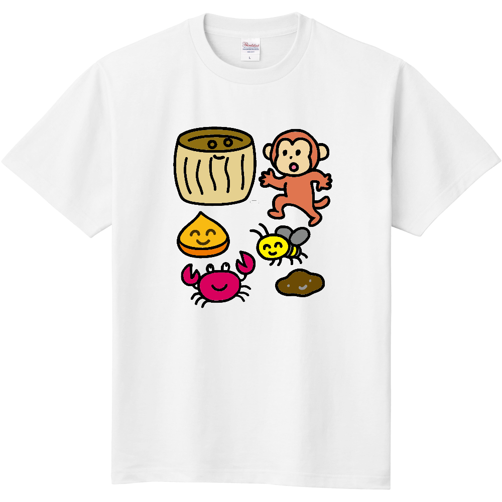サル対カニの友達のTシャツ