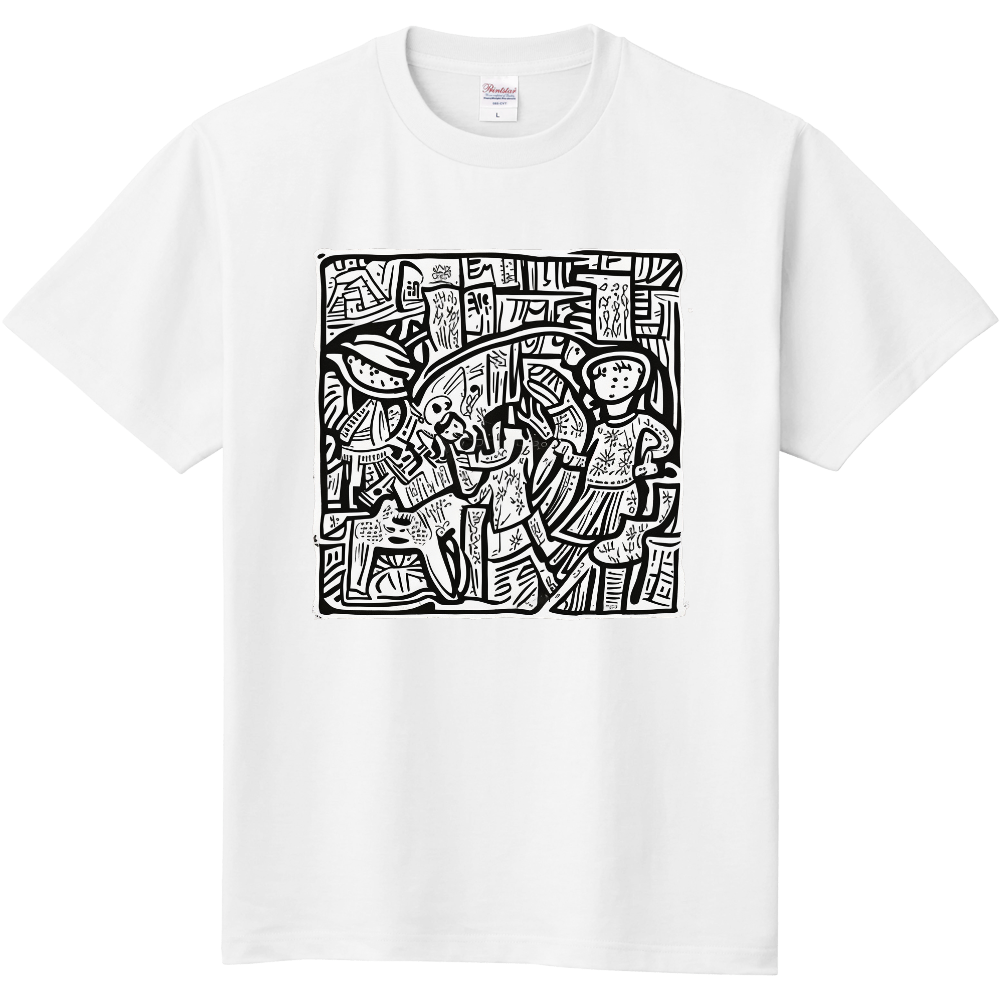 幾何学模様のＴシャツ